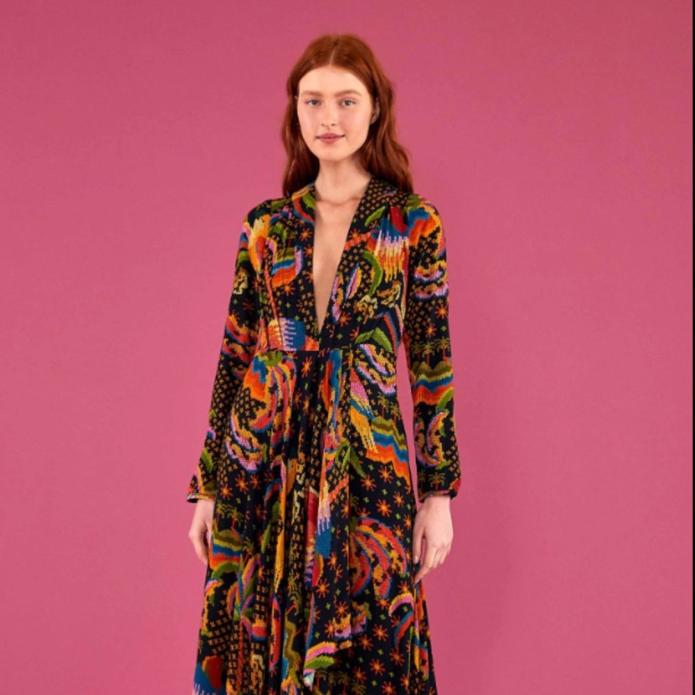 Farm Rio Macaw Island Maxi Dress
